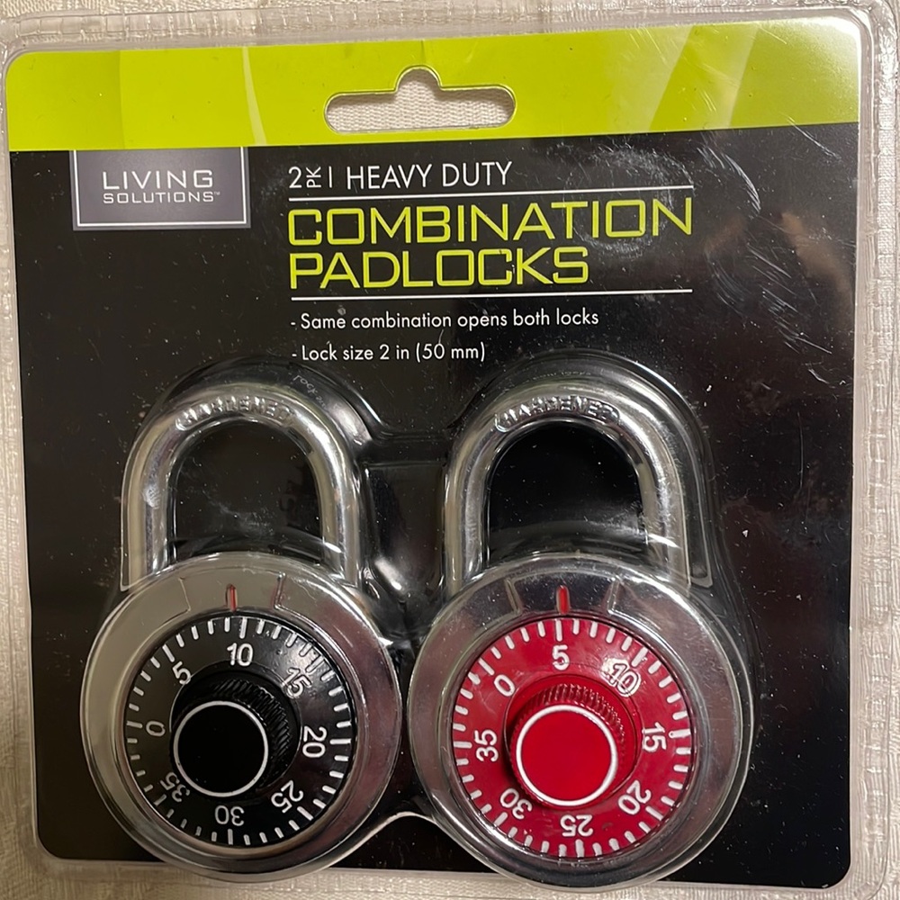 2pk combination padlocks